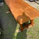 Brutalist dining table from the 1950s in solid elm.