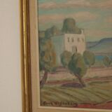 Paysage avec bâtiments par Erik Ulfonberg