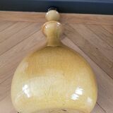 Mustard yellow glazed ceramic lamp base