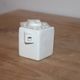 White perforated ceramic house lantern – Light decoration