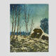 Oil on canvas village by Jan Van Dooren, winter landscape. Signed. 70s