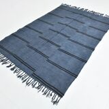 Blue & Black Striped Kilim Rug, 163x237Cm