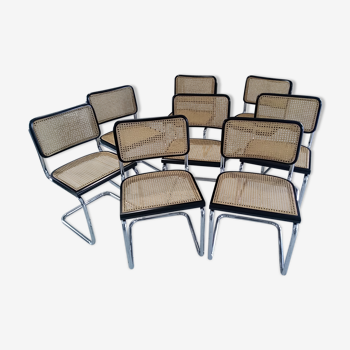 Suite de 8 chaises Cesca B32 Marcel Breuer 1992