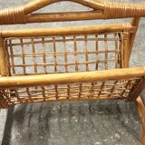 Seventies bamboo magazine rack