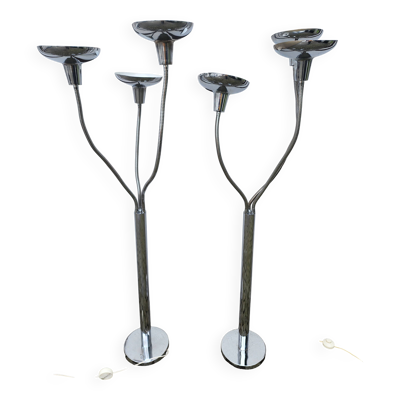 Paire de lampadaires space age
