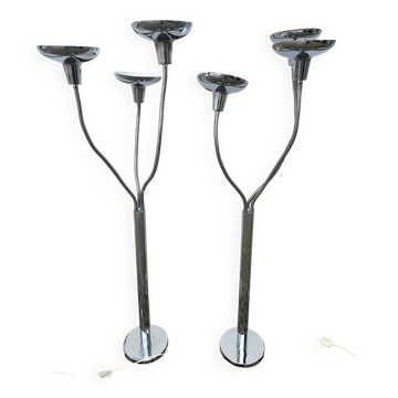 Pair of space age floor lamps