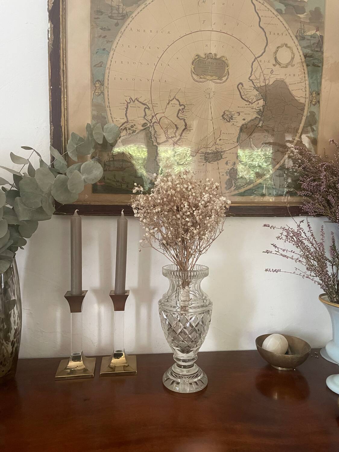 Vase en cristal taillé vintage