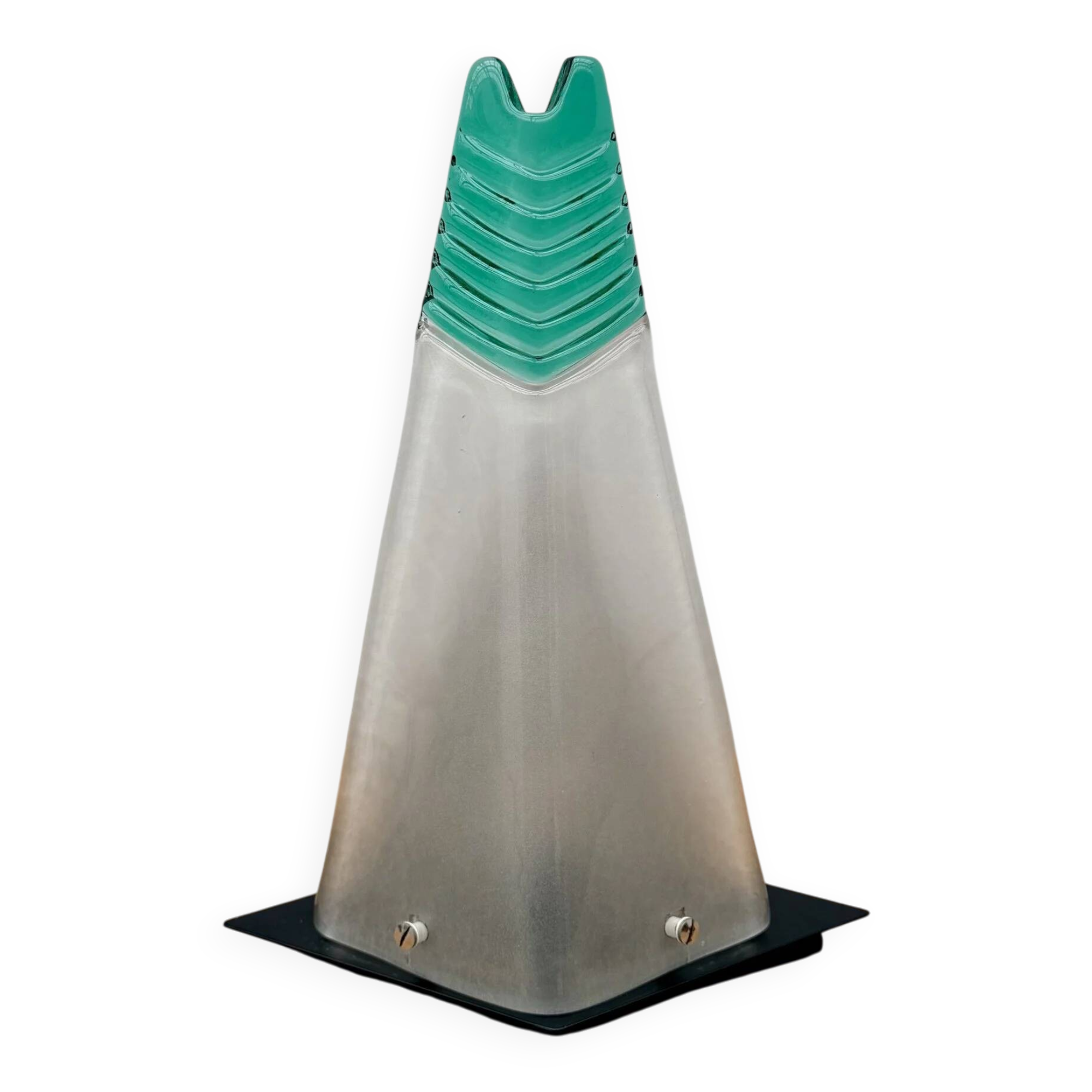 Murano glass and metal lamp, Italy 1980