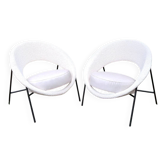Pair of Saturn armchairs by Geneviève Dangles and Christian Defrance.