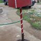 Mailbox us metal red