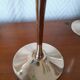 6 champagne flutes in brass and silver plated metal 1970