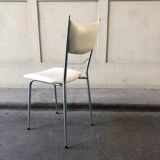 Vintage cream faux leather chair