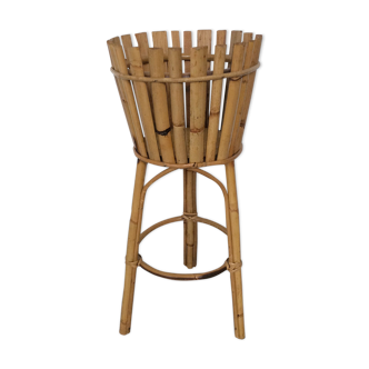 Jardiniere rotin et bambou