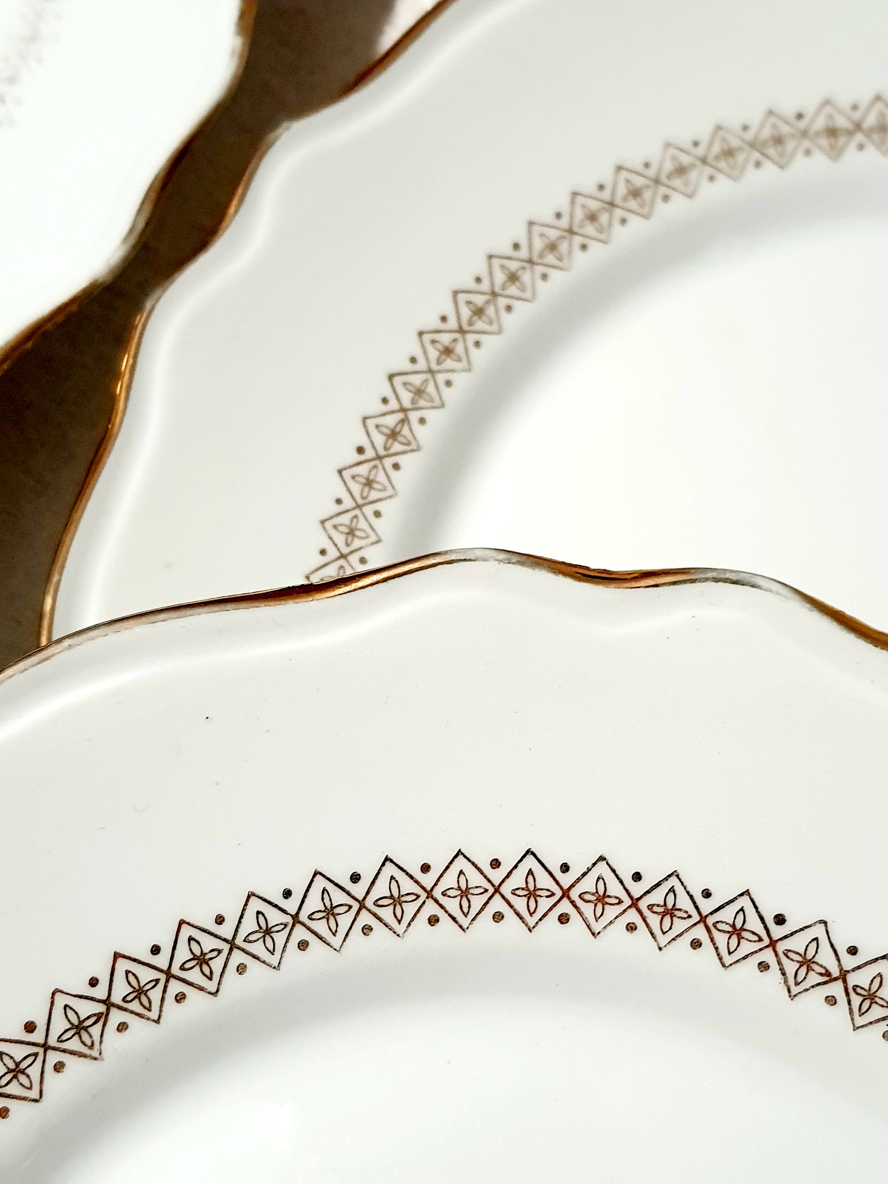 Lot of 6 dessert plates Porcelaines Lourioux