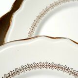 Lot of 6 dessert plates Porcelaines Lourioux