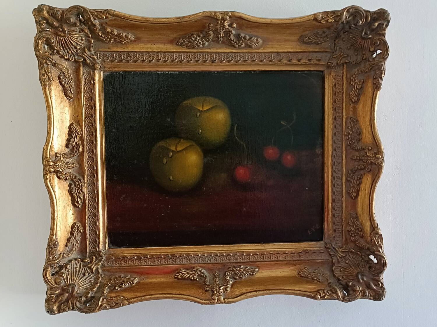 Peinture anglaise, nature morte, fruits
