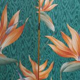 Large vintage fabric screen