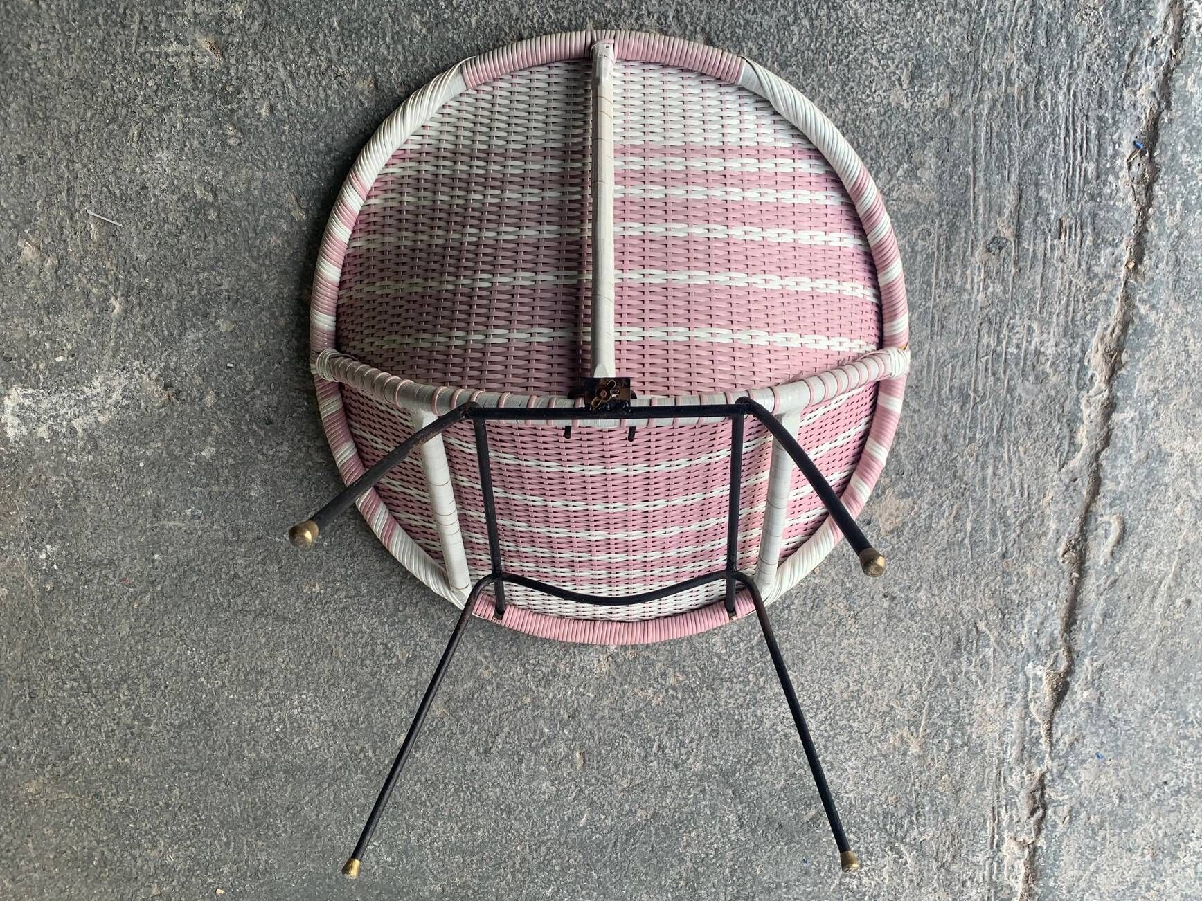 Vintage Mid-Century woven Sputnik  bucket chair