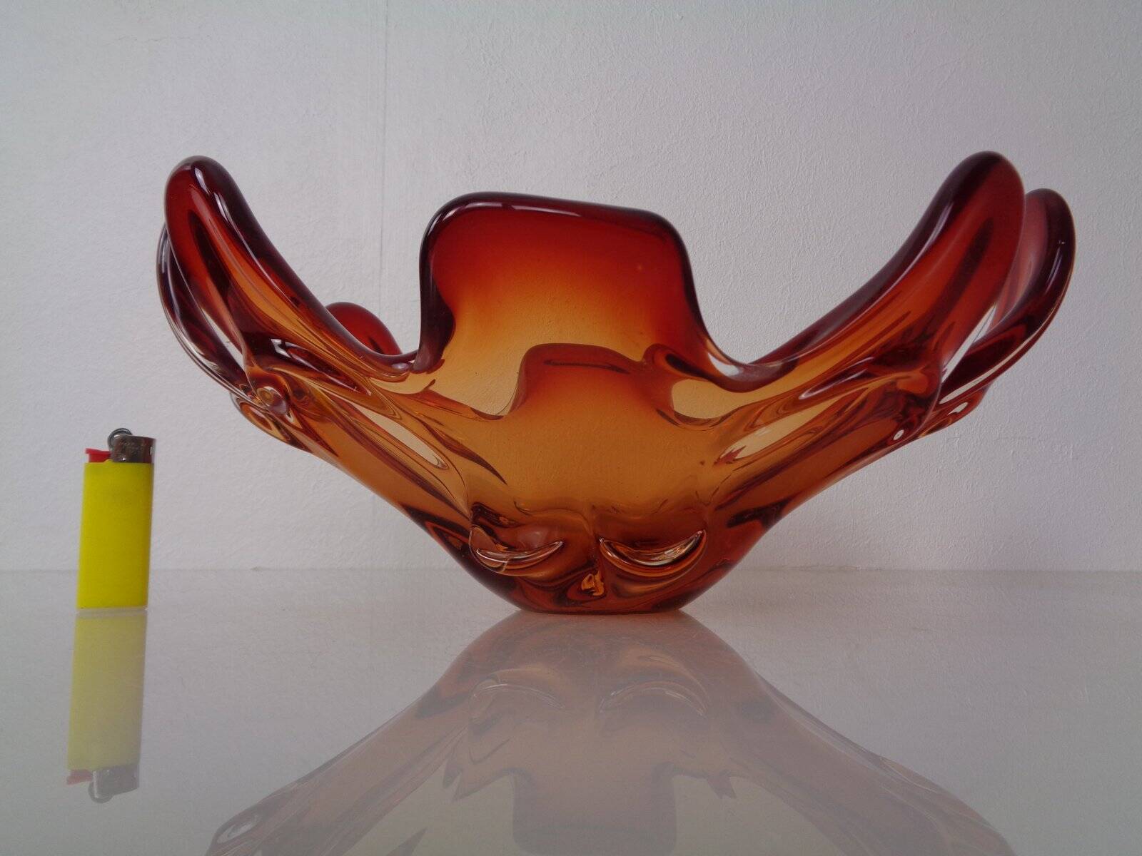 Sommerso Murano Glass Bowl, Italy, 1960s