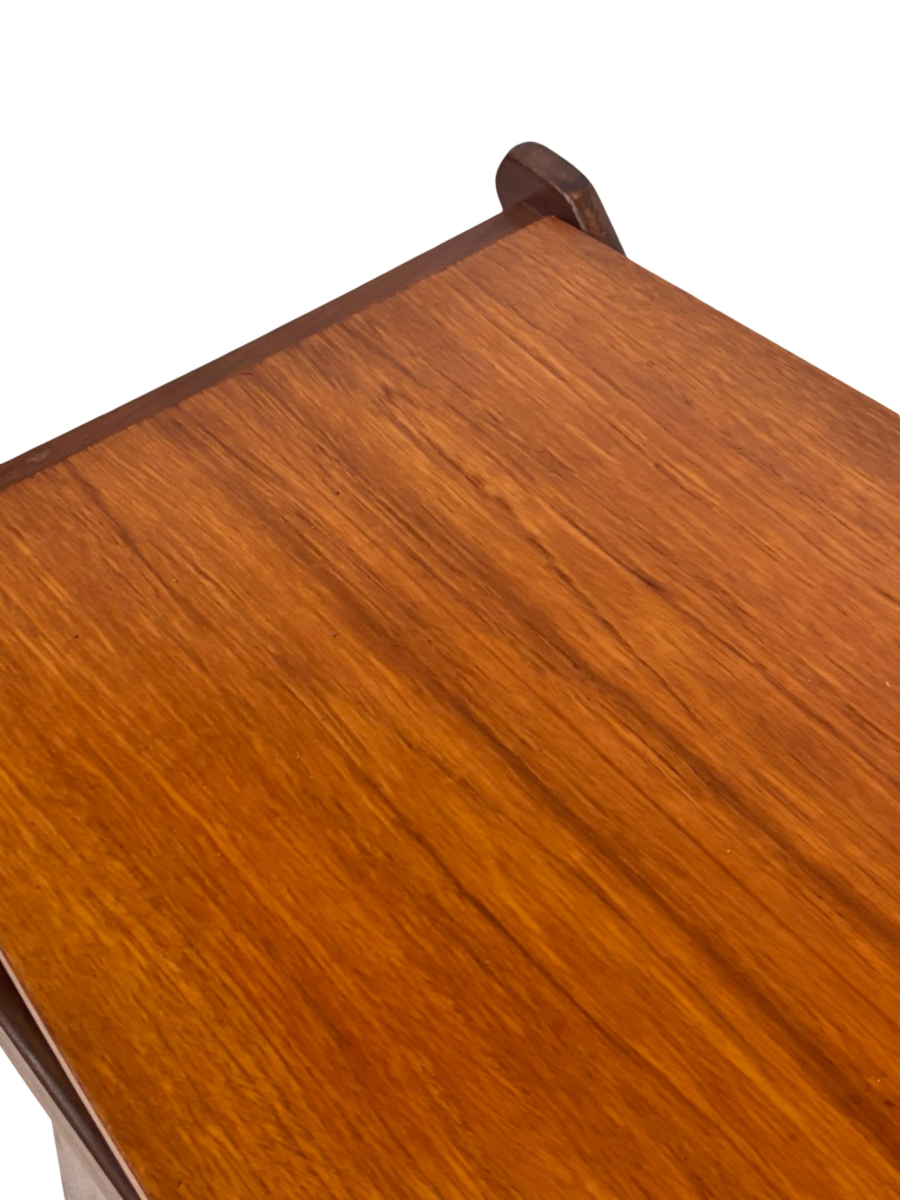 Vintage coffee table teak veneer 1960s design