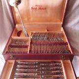 Cutlery set 49 pieces silver metal rocaille model St Médard