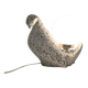"Speckled dove" ceramic bird lamp, 1970