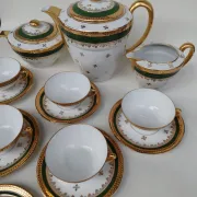 Limoges porcelain coffee service from the 1950s. For 6 people.