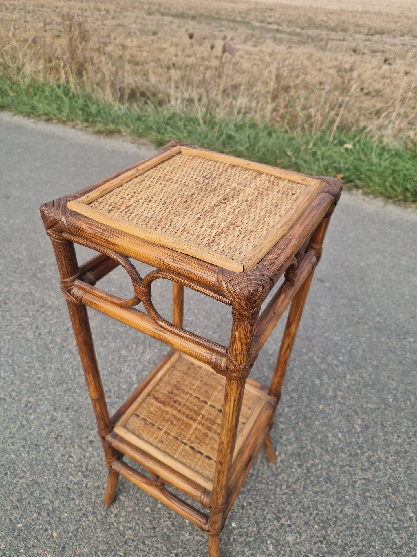 Vintage rattan stool