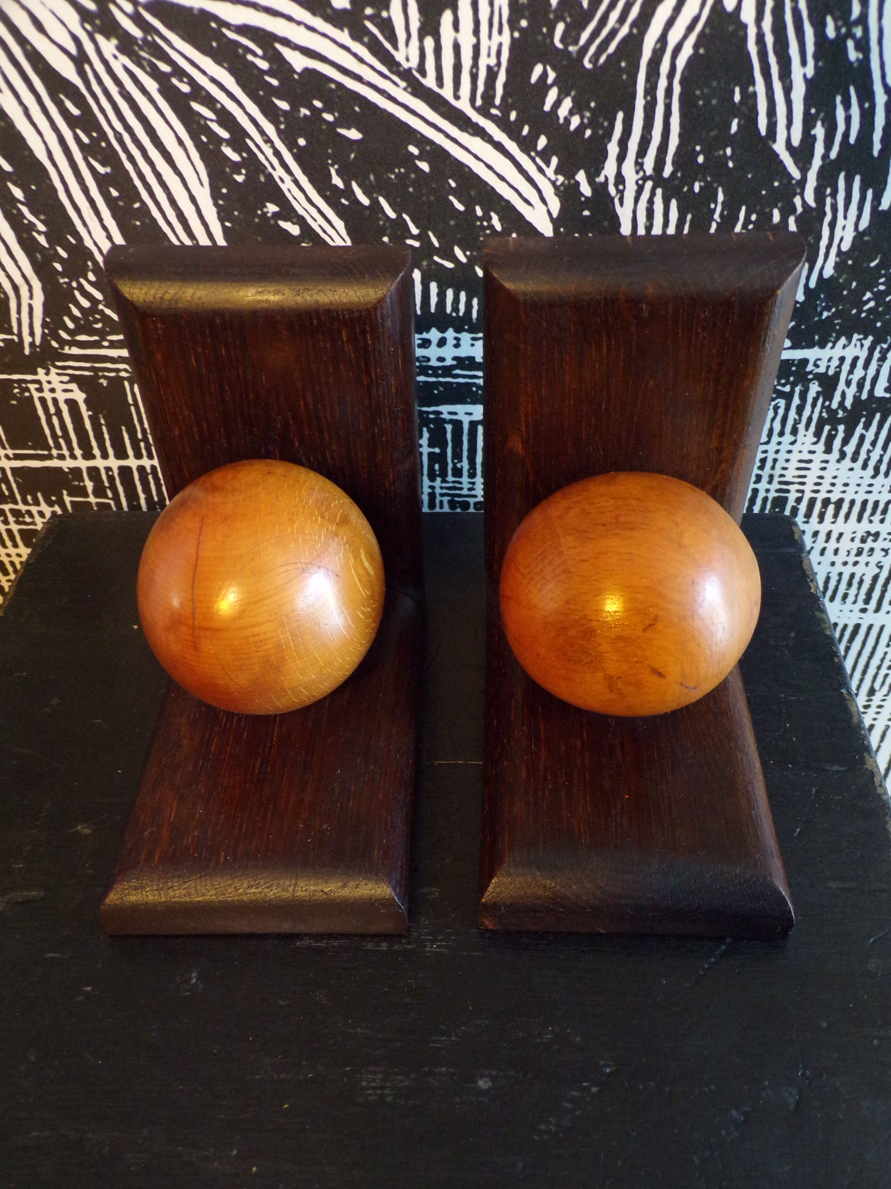 Pair of two-tone art deco bookends