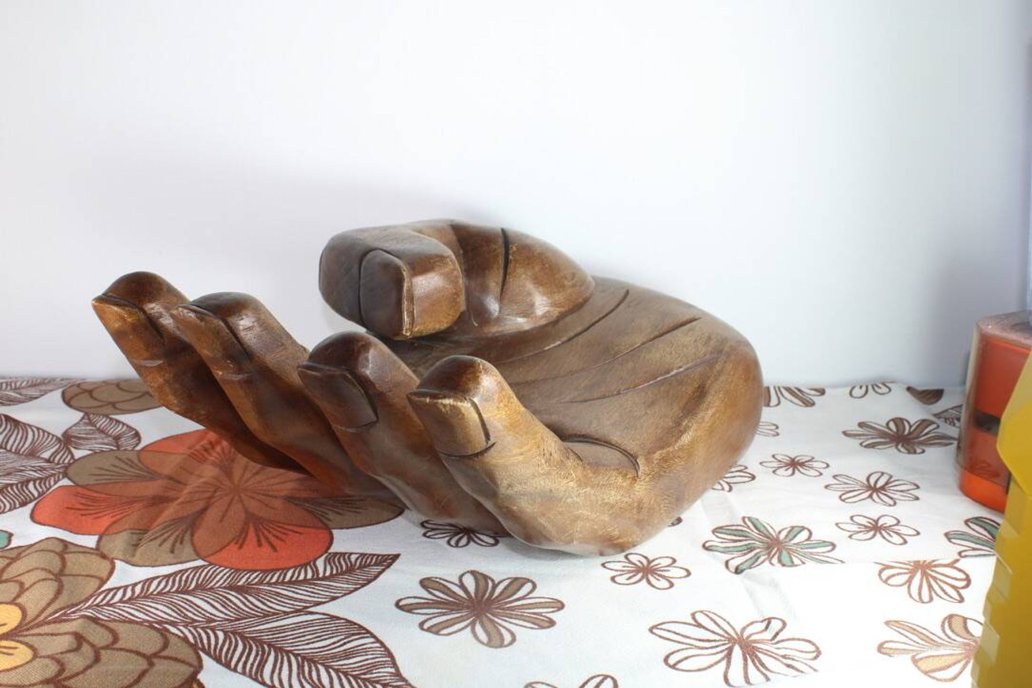 XXL wooden hand tray Vintage 1960 Italy