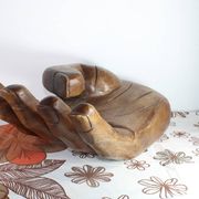 XXL wooden hand tray Vintage 1960 Italy