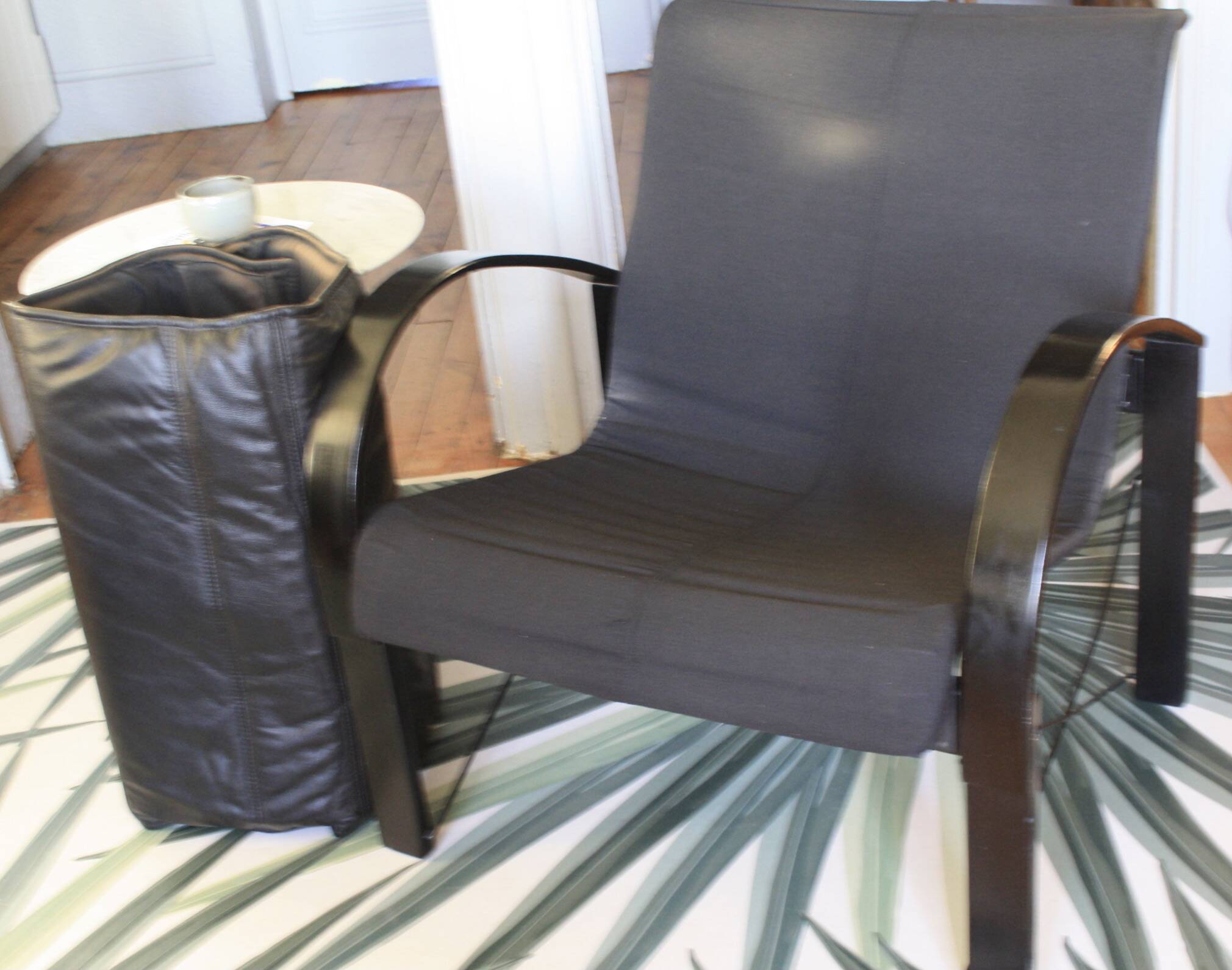 Polhem leather armchair by T. Björklund for Ikea