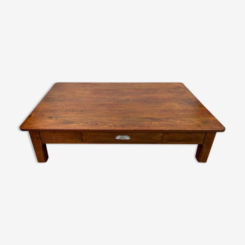 Table basse rustique rectangulaire en chene