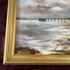 Tableau paysage maritime avec barque, signé Stauzin