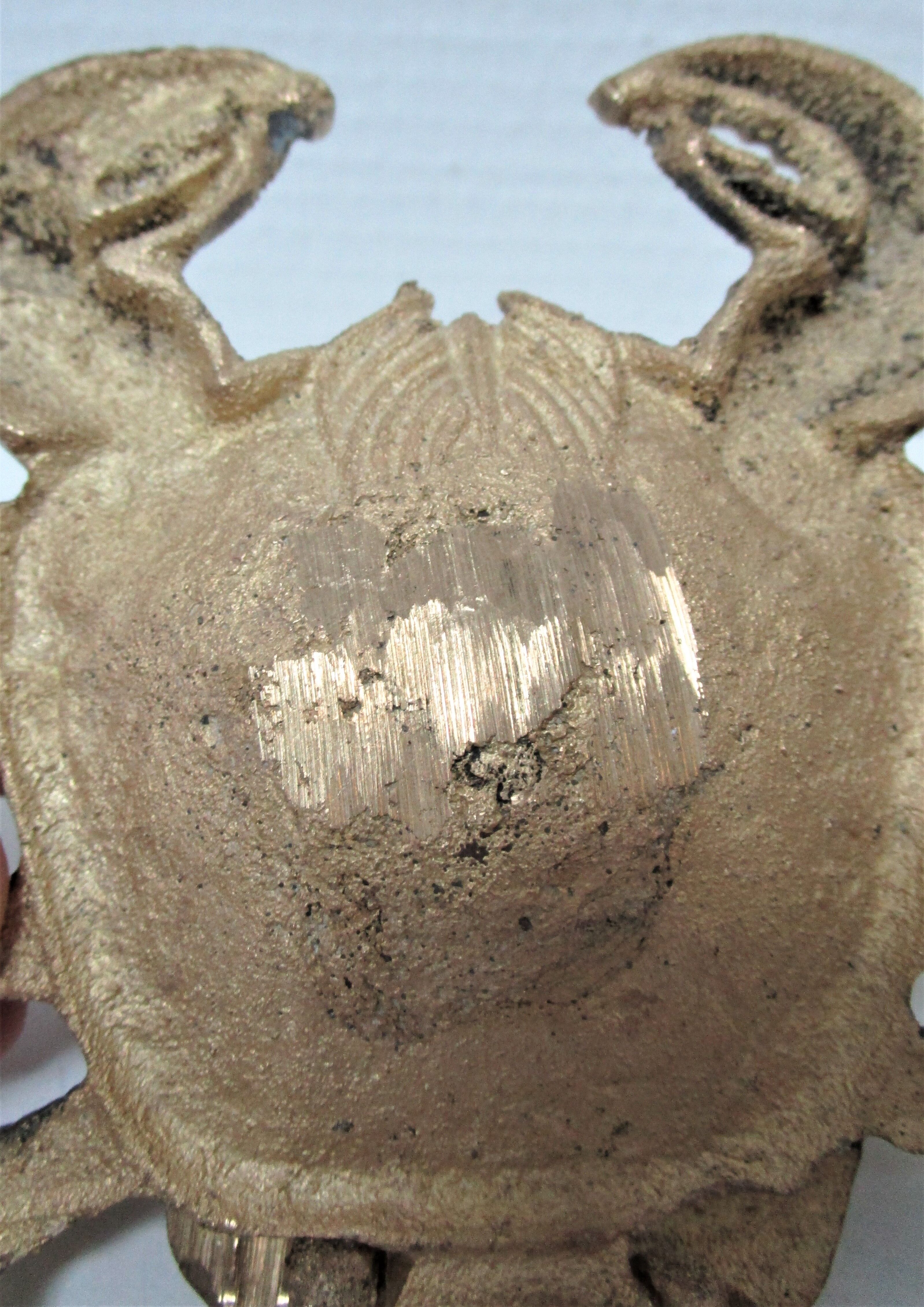 Vintage brass ashtray crab