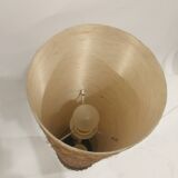 Fiberglass and rattan floor lamp