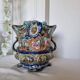 Antique ceramic macetero Barbotines Onnaing Siglo XIX Art Nouveau