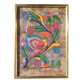 Vintage painting, Mexican folk art