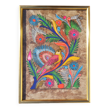 Vintage painting, Mexican folk art