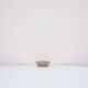 Vintage brown low ceramic candle holder