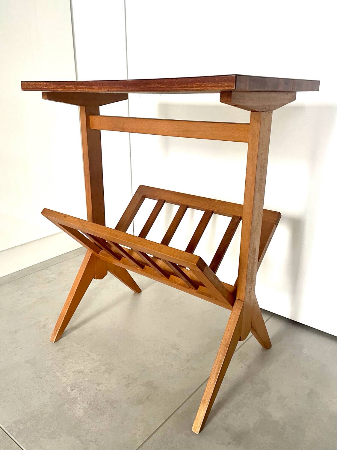 Small side table magazine holder 1950