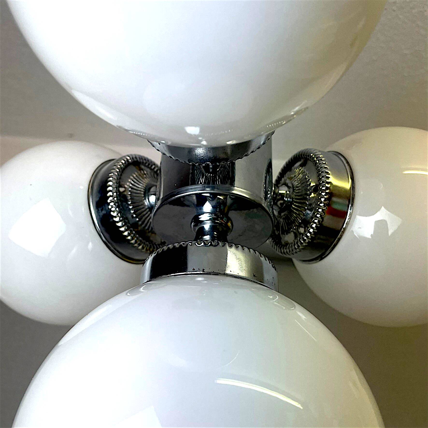 Chandelier atomique à 4 lumières de l'ère spatiale