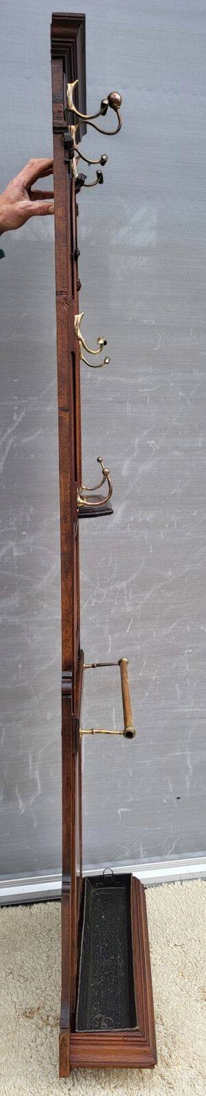 Monumental Art Nouveau wardrobe • walnut & brass