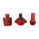 Ensemble de 3 vases en poterie céramique rouge noir Otto Keramik Allemagne 1970