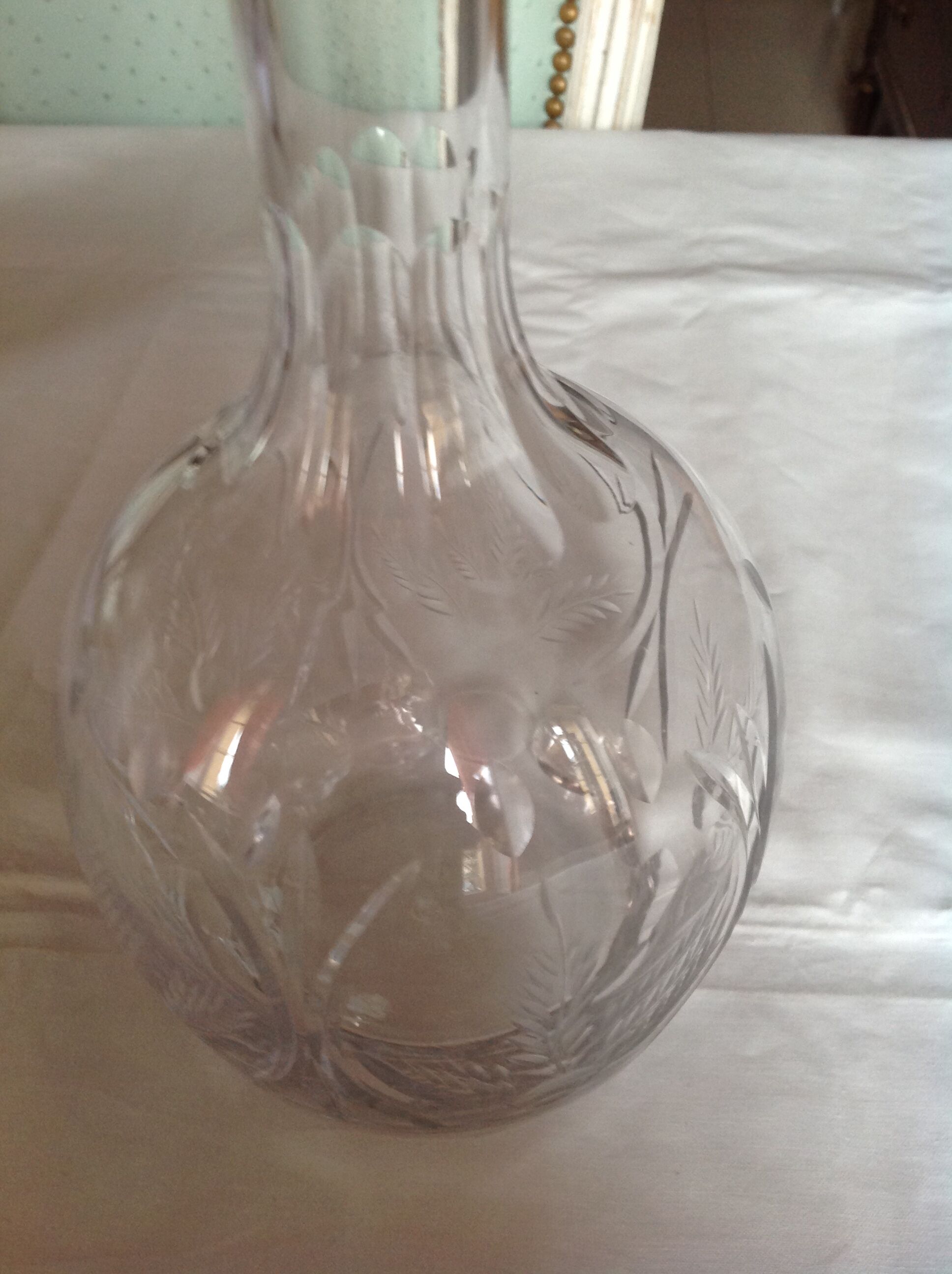 Old glass carafe