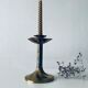 Antique golden brass candle holder