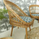 Lounge set in rattan 70s