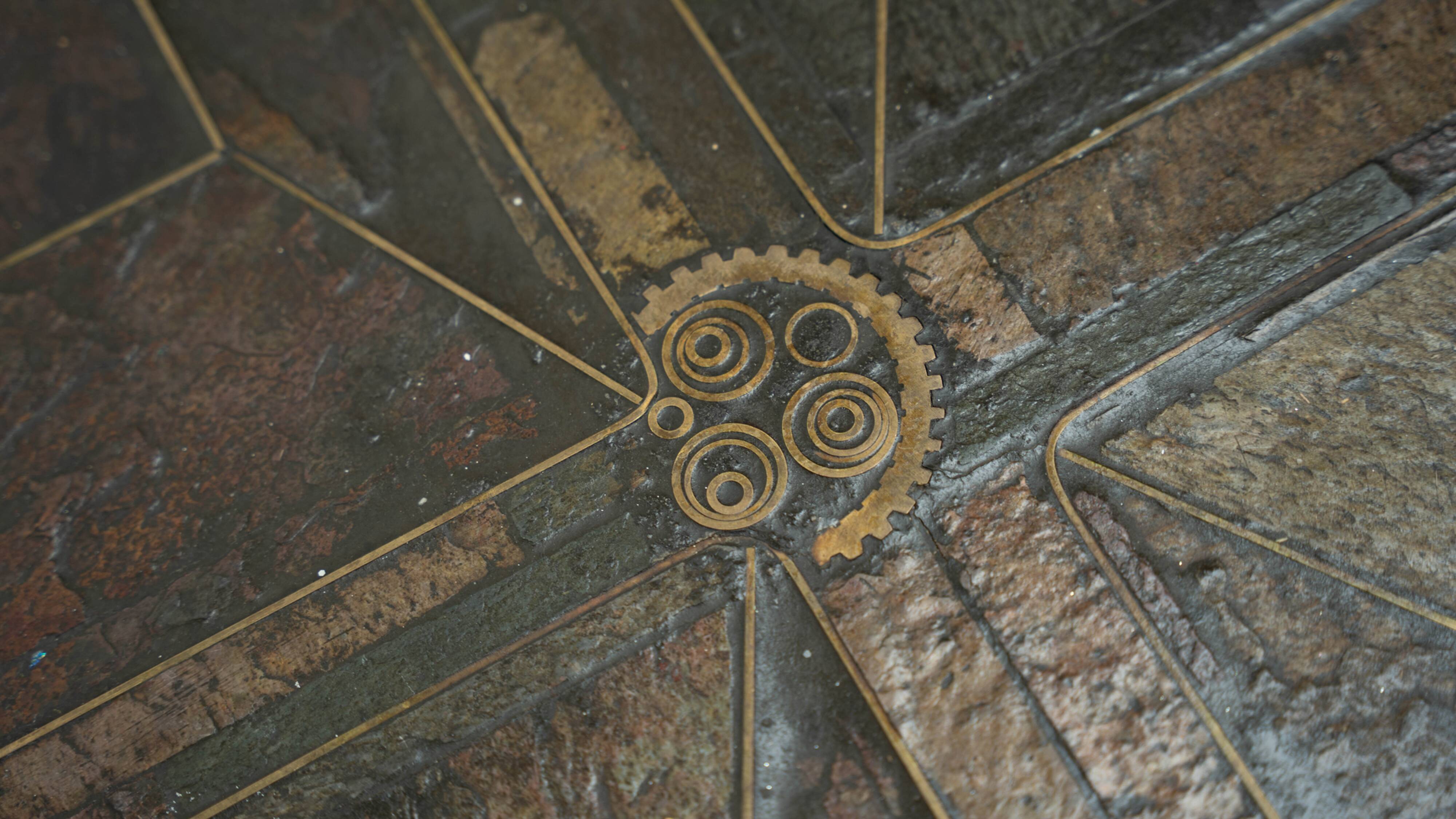 Mosaic stone coffee table by Marcus Kingma