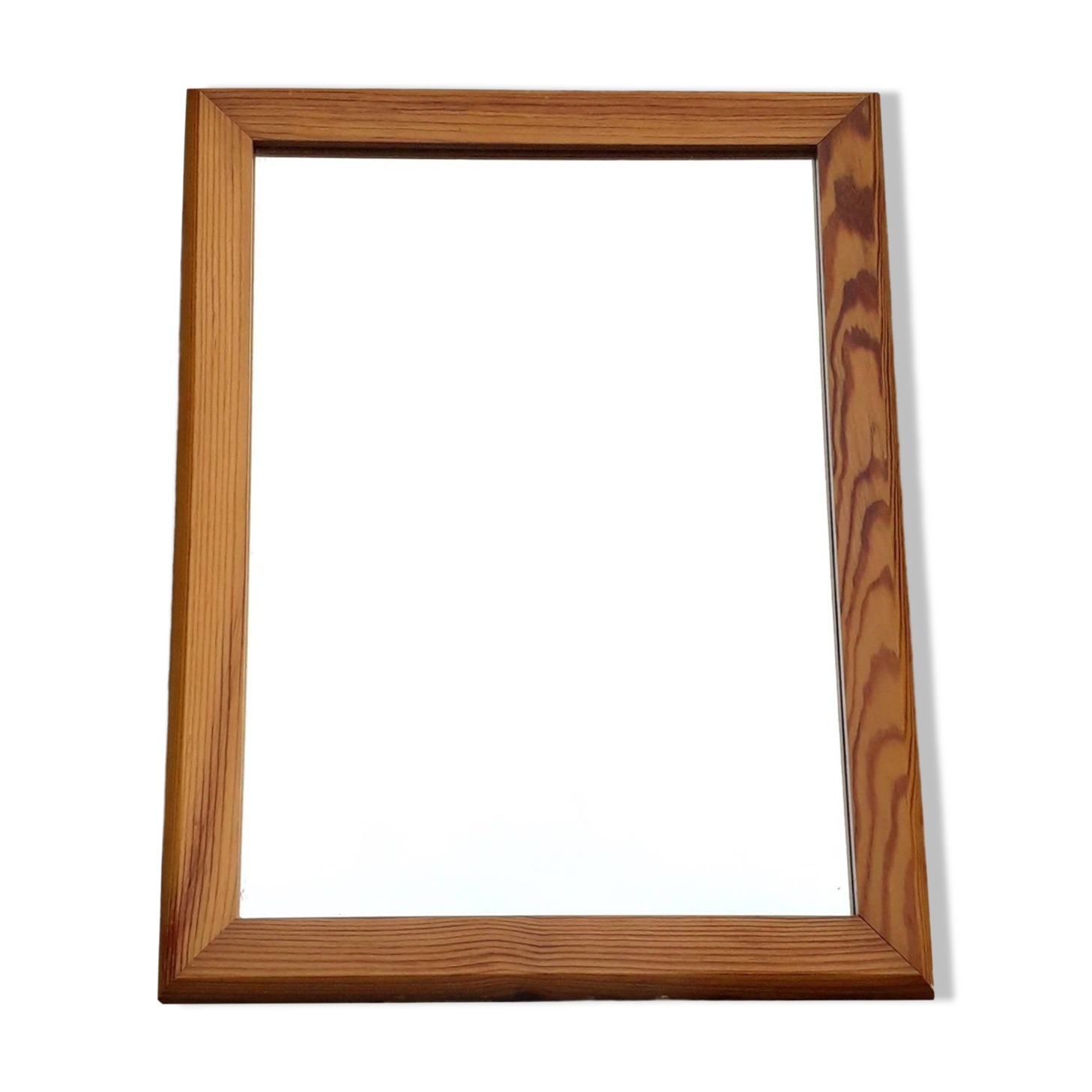 Vintage wall mirror - Wooden frame - 1980s
