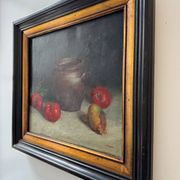 Tableau nature morte huile sur toile ancienne